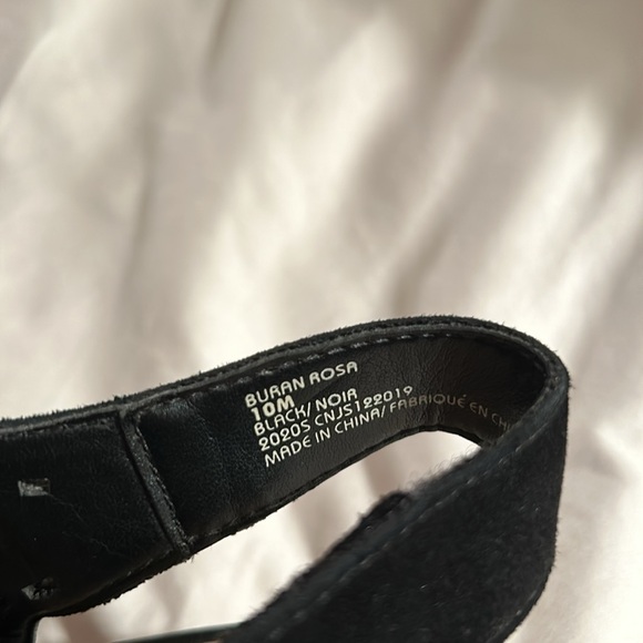 Earth Burran Rosa Black Suede Wedge Sandals - Picture 7 of 7